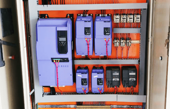 Optidrive variable frequency drives in a cabinet media